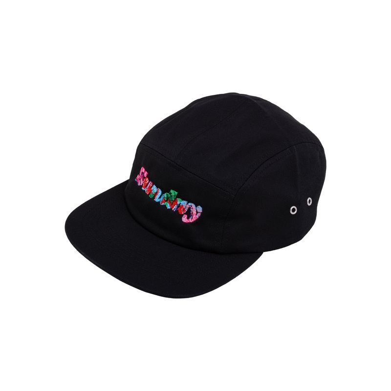 Sunday Classy Scribble 5-Panel Camper Hat (Black w/ Multicolor Embroidery) Black