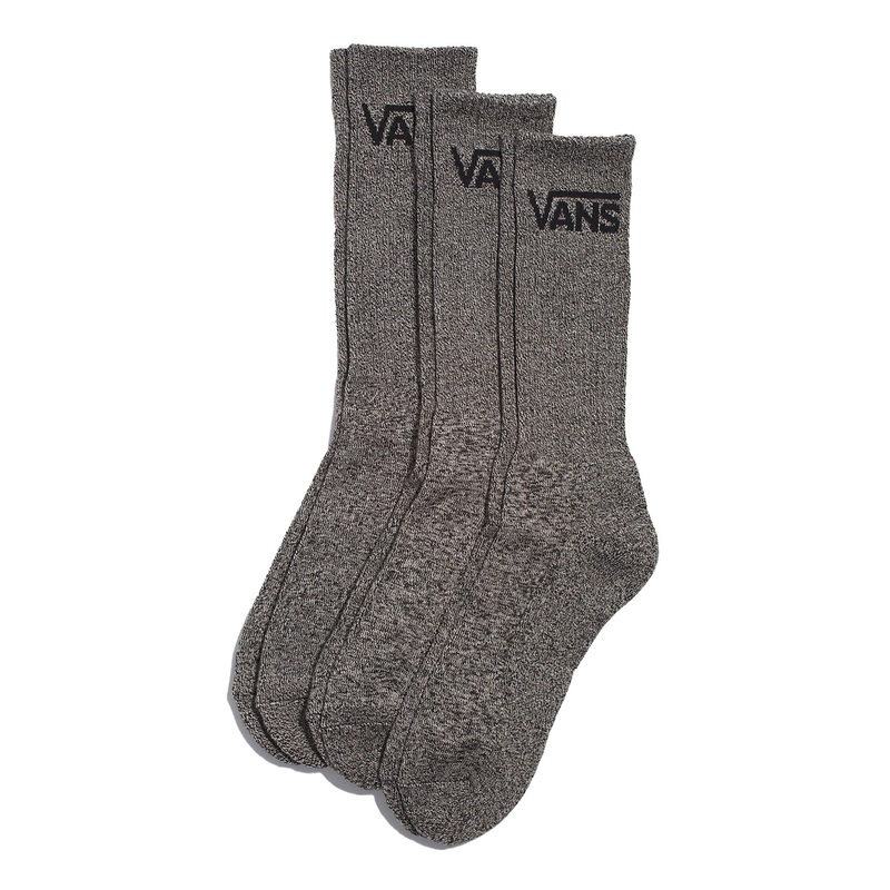 Vans Classic Crew Sock 3-Pack-Black/Heather 6.5-9