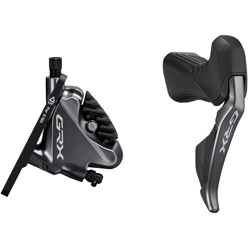 Shimano GRX ST-RX815 11-Speed Di2 Right Drop-Bar Shifter/Hydraulic Brake Lever with BR-RX810 Flat Mount Caliper, Pre-Bled 1700mm Hose