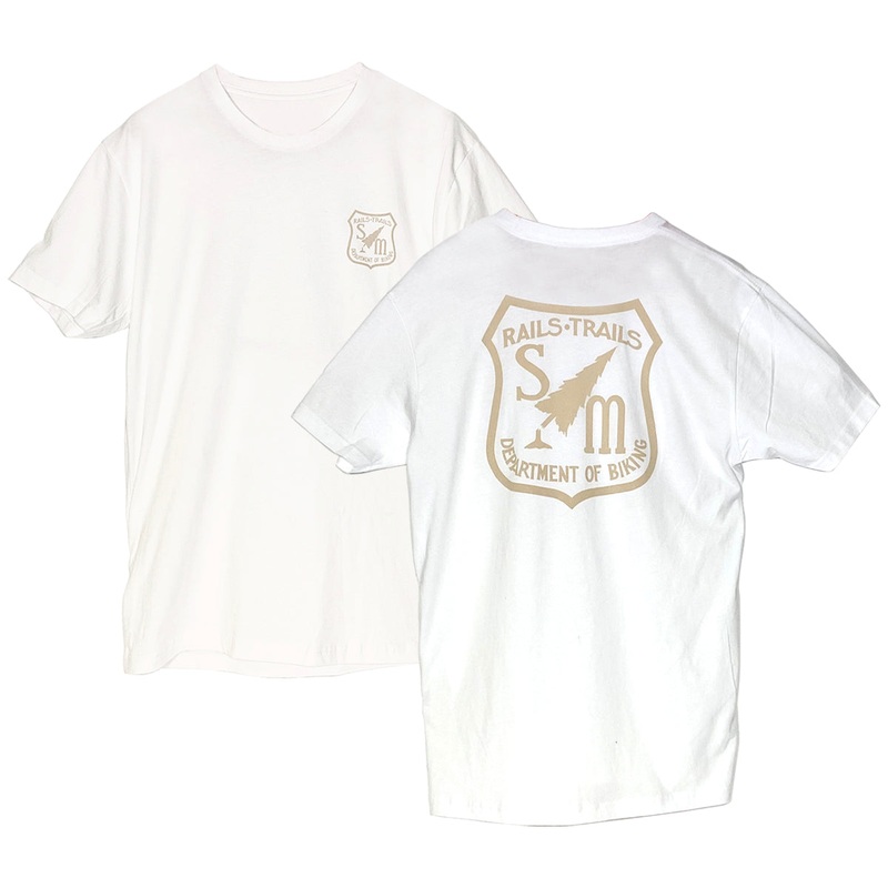S&M RAILS AND TRAILS T – WHITE W/FRONT & BACK PRINT – LARGE