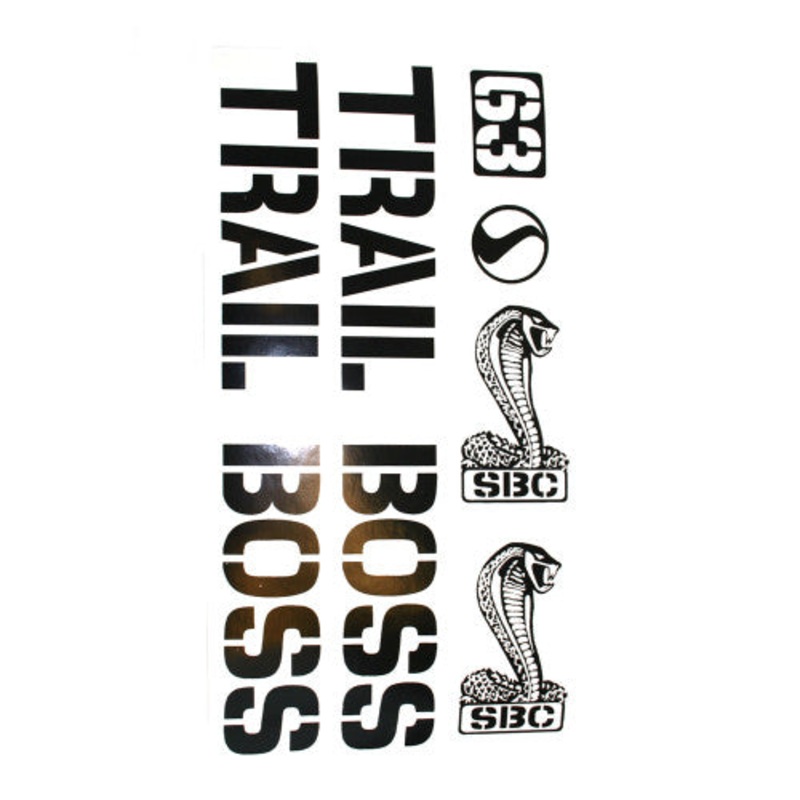 Standard Byke Trail Boss Frame sticker kit Black