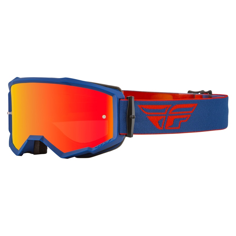 Fly Racing 2022 Zone Goggles-Red/Navy w/Red Mirror/Amber Lens Adult