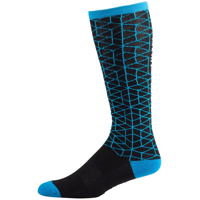 45NRTH Lumi Midweight Knee High Wool Sock – 11″, Blue, Large