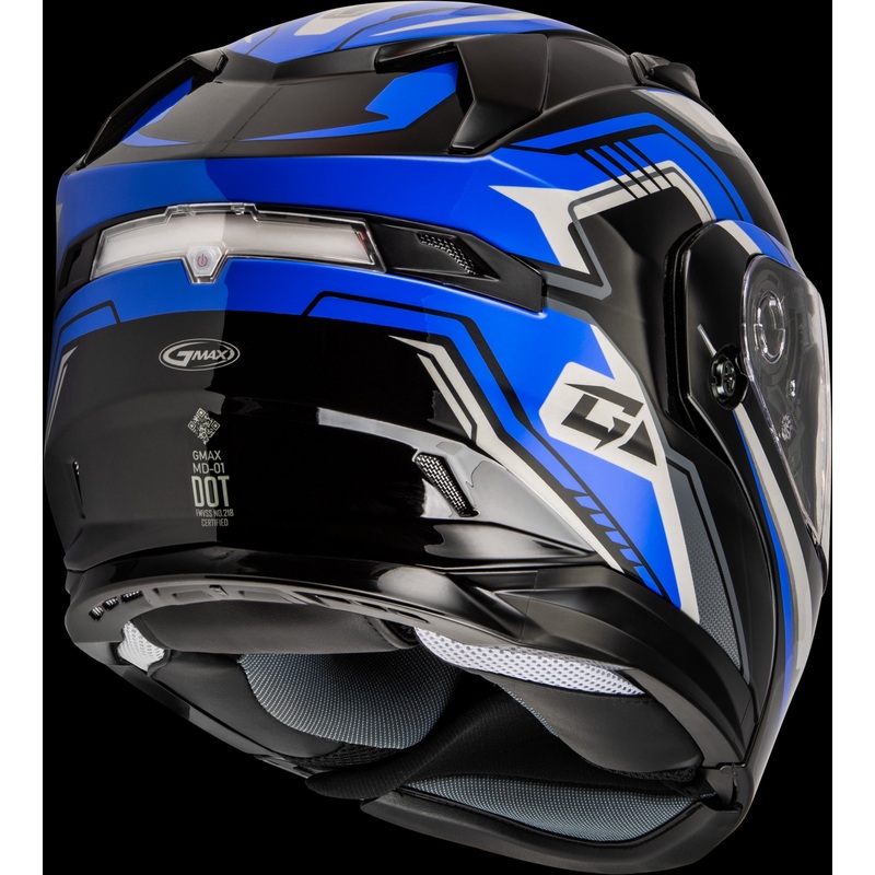 GMAX Md-01s Transistor Snow Helmet Blue/Black Lg