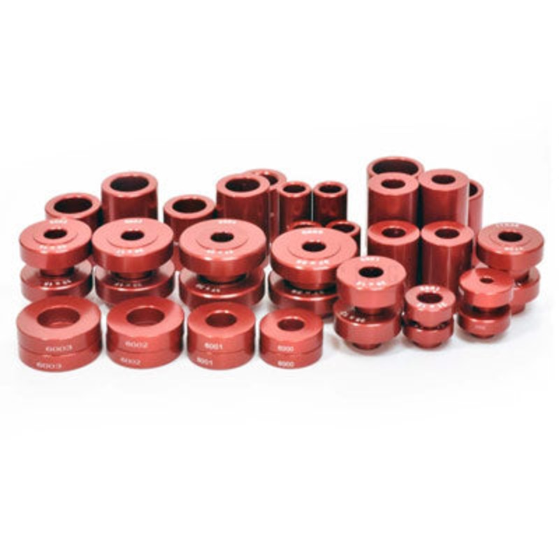 Wmfg Bearing Drift Set Support For 3/8” Press Rod,40 Piece K Frame Bearing Drift Set Support Kit  Tools 3/8” Red