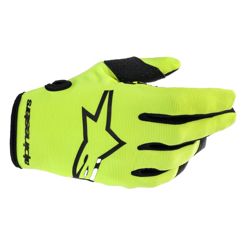 Alpinestars Youth And Kids Radar BMX Race Gloves-Flo Yellow/Black Youth Small