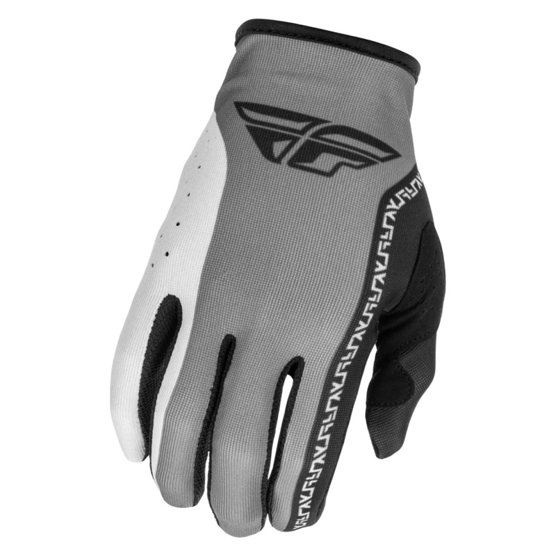 Fly Racing Lite BMX Race Gloves-Grey/Black Youth Small