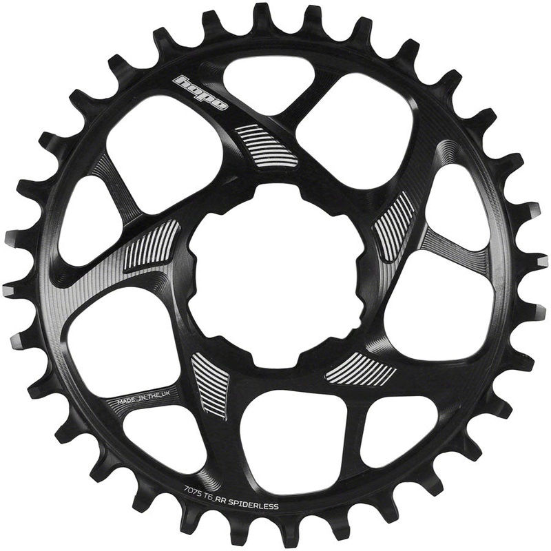 Hope Spiderless Retainer Chainring – 28t, Hope Direct Mount, R22, Black