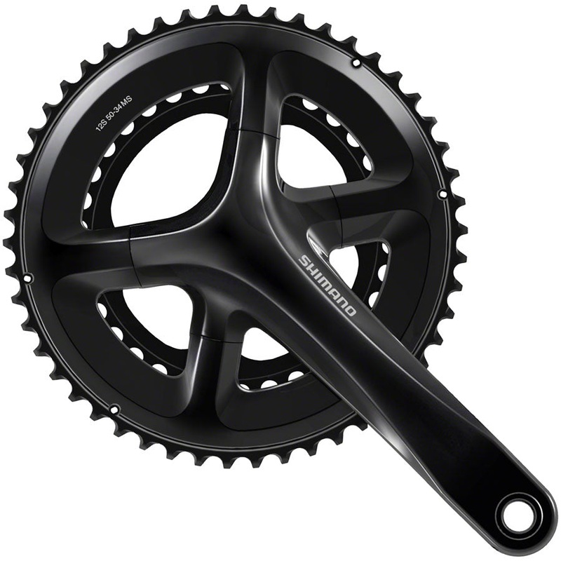 Shimano 105 FC-RS520 Crankset – 165mm, 12-Speed, 50/34t, 110 Asymmetric BCD, Hollowtech II Spindle Interface, Black