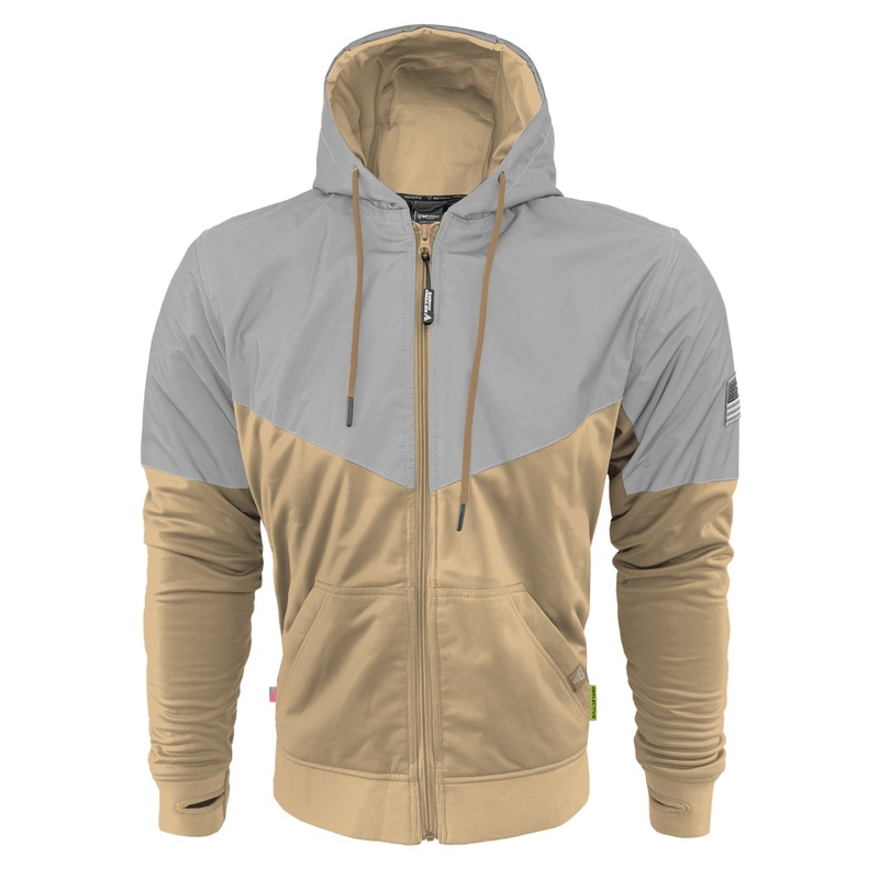 Ultra Reflective Hoodie Khaki Eclipse with Pads Khaki Eclipse XXS