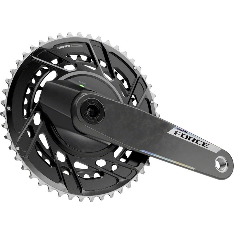 SRAM Force AXS Power Meter Crankset – 175mm, 12-Speed, 50/37t Thread Mount, 8-Bolt PM Spider, DUB Spindle, Carbon, E1