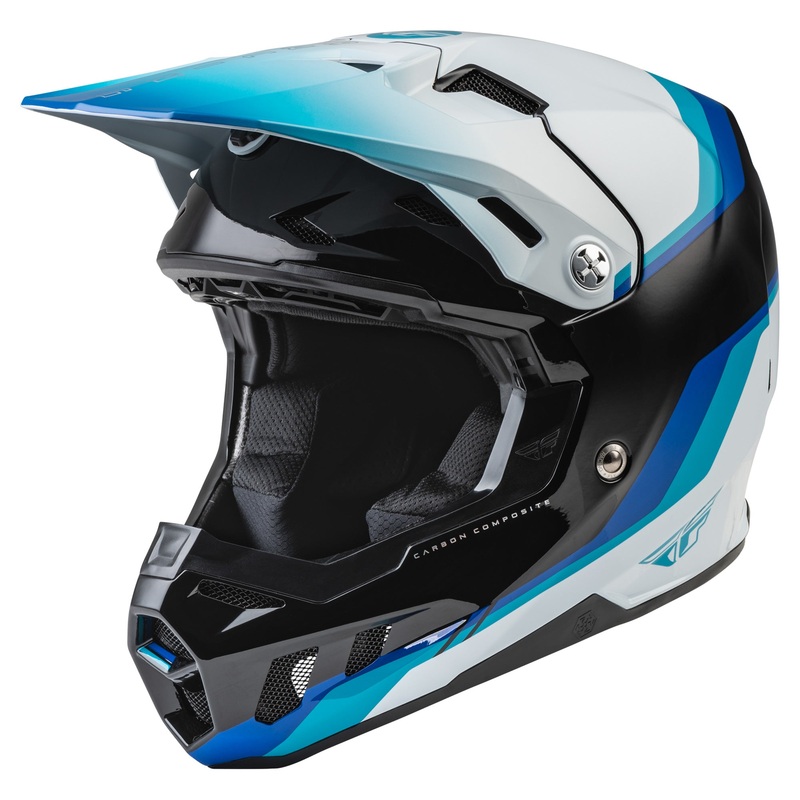 Fly Racing Formula CC Driver BMX Race Helmet-Black/Blue/White Youth Large