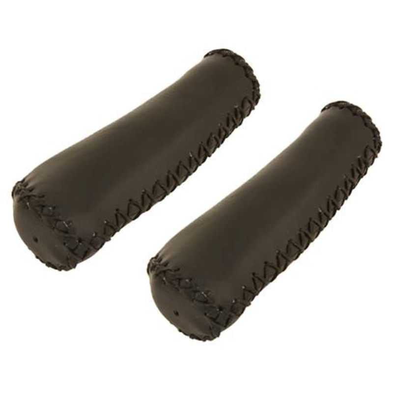 Ergo Stitched Vegan Leather Grips – 130mm – Black