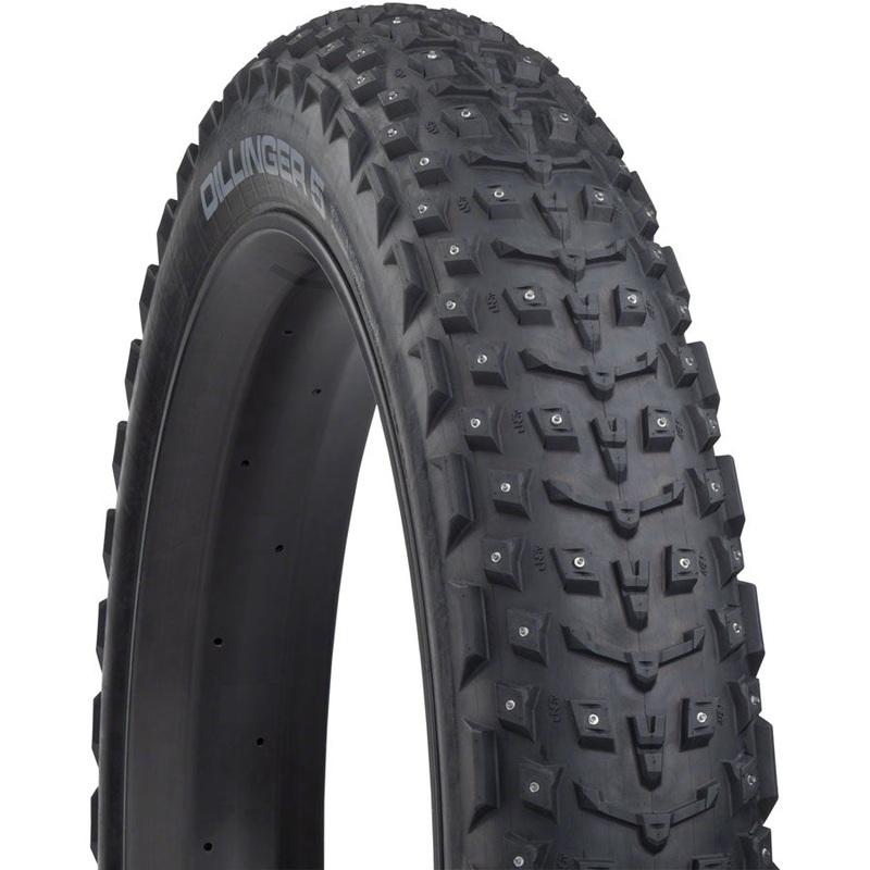 45NRTH Dillinger 5 Tire – 27.5 x 4.5, Tubeless, Folding, Black, 120tpi, 252 Concave Carbide Aluminum Studs