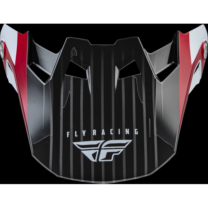 FLY RACING Formula Carbon Prime Visor Red/White/Red Carbon Xl/2x