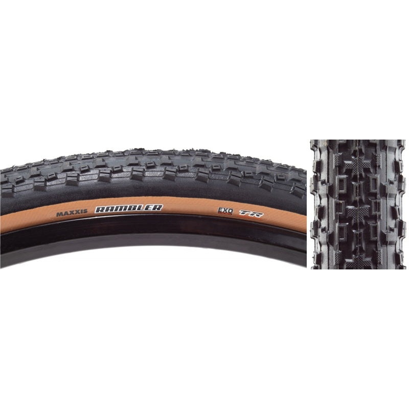 Rambler Tire, Black/Tan Dual EXO – 700 x 45c 700 x 45c