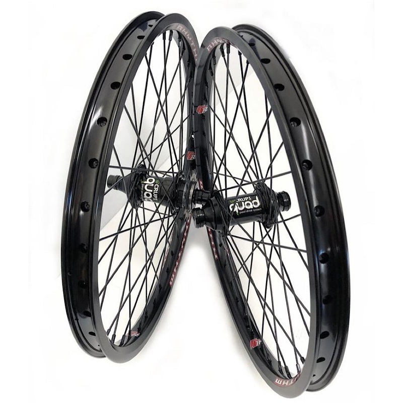 CRUPI QUAD 20MM PRO HUB WHEELSET 36H 24 X 1.75″ BLACK W/16T COG