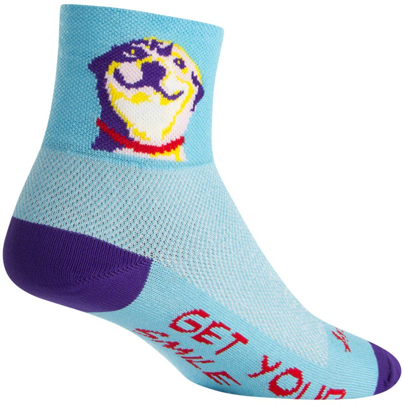 SockGuy Classic Grin Socks – 3 inch, Blue, Small/Medium