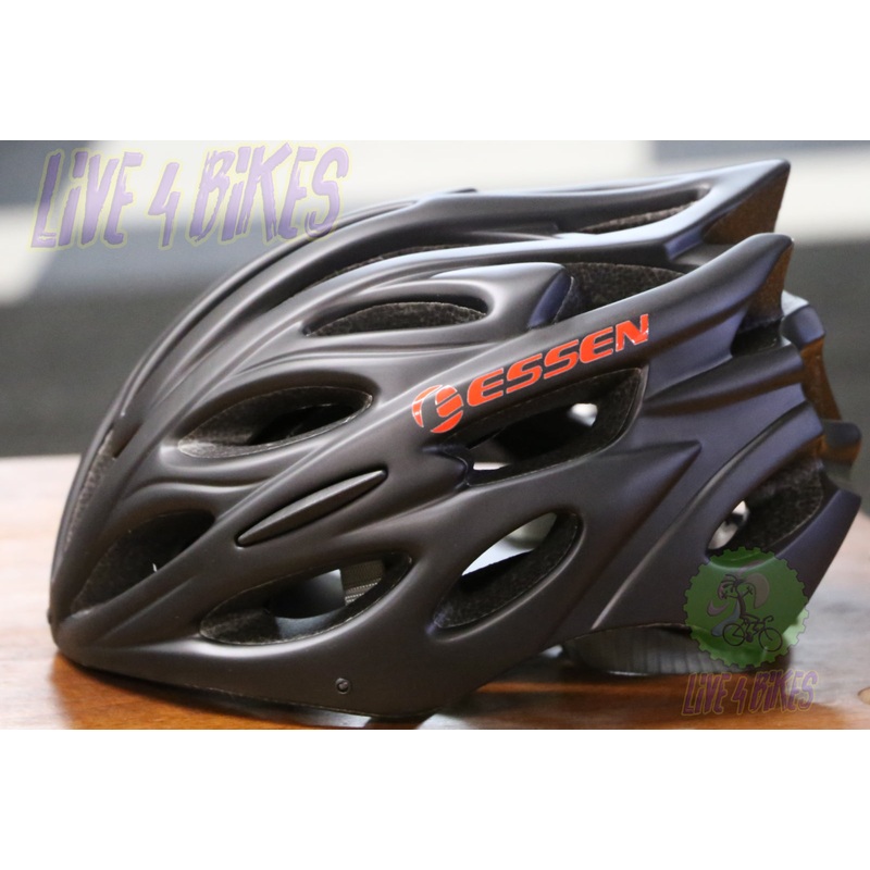Adult Bicycle Helmet Essen Road Bike Helmet Men or Women – Live4bikes Black 57-60cm