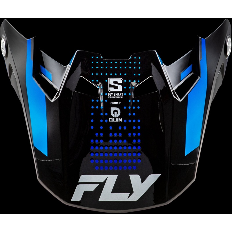 FLY RACING Formula S Carbn Protocol Visor Black Carbon/Blue Md/Lg