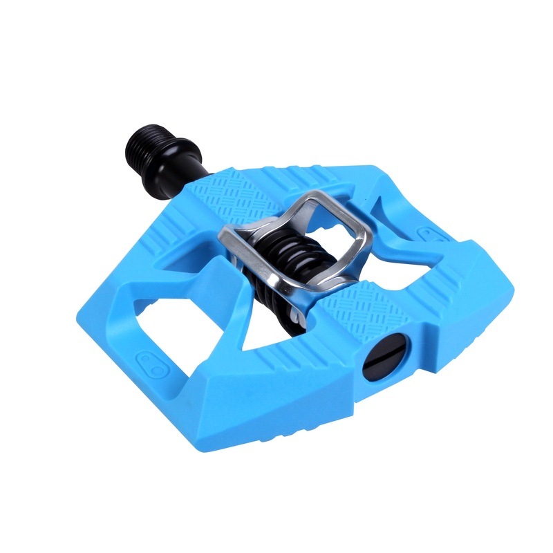 Crankbrothers Double Shot 1 Pedals – Single Side Clipless Platform Composite 9/16″ Blue