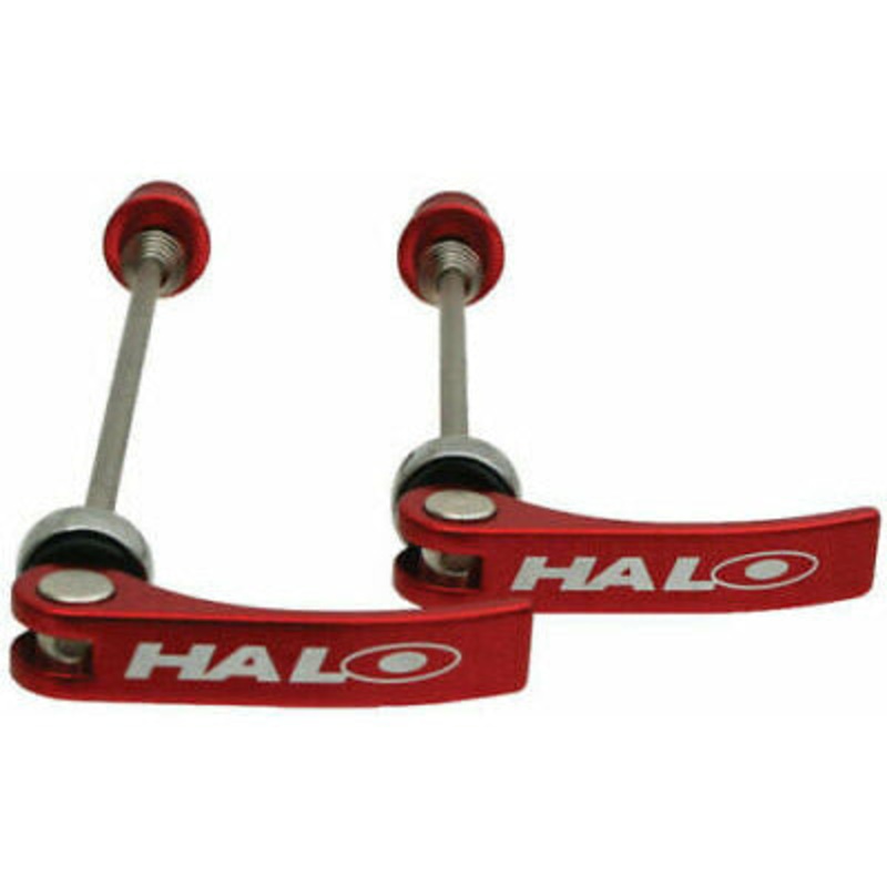 Halo Porkies XL QR Skewer Set MTB Wheel Quick Release Front Rear Skewers Red