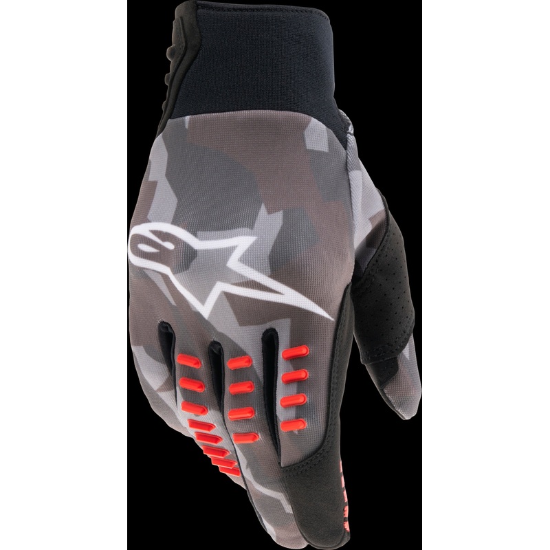 ALPINESTARS Smx-E Gloves Grey Camo/Fluorescent Red Small