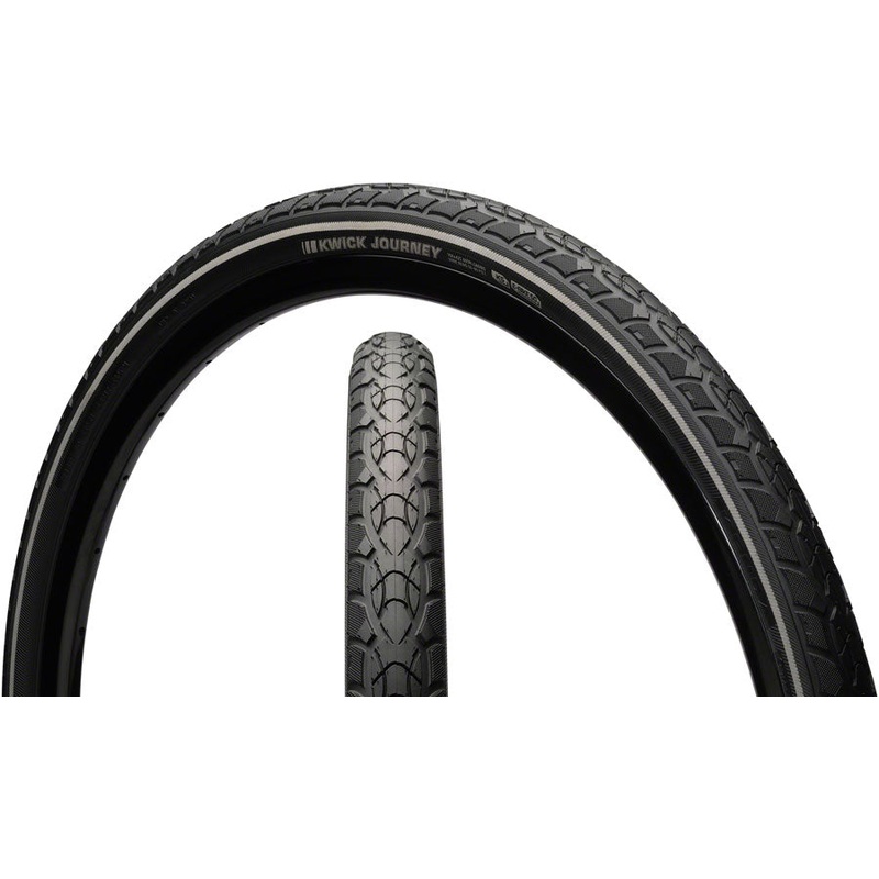Kenda Kwick Journey Tire – 26 x 1.75 Clincher Wire Black/Reflective 60tpi KS