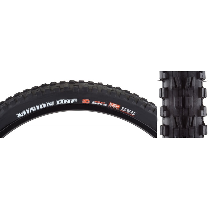 Maxxis Minion DHF Tire – 27.5 x 2.5 Tubeless Folding BLK 3C Maxx Terra EXO+ Wide Trail