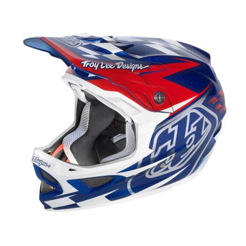 Troy Lee 2013 D3 Composite Helmet-Team Blue/White X-Small