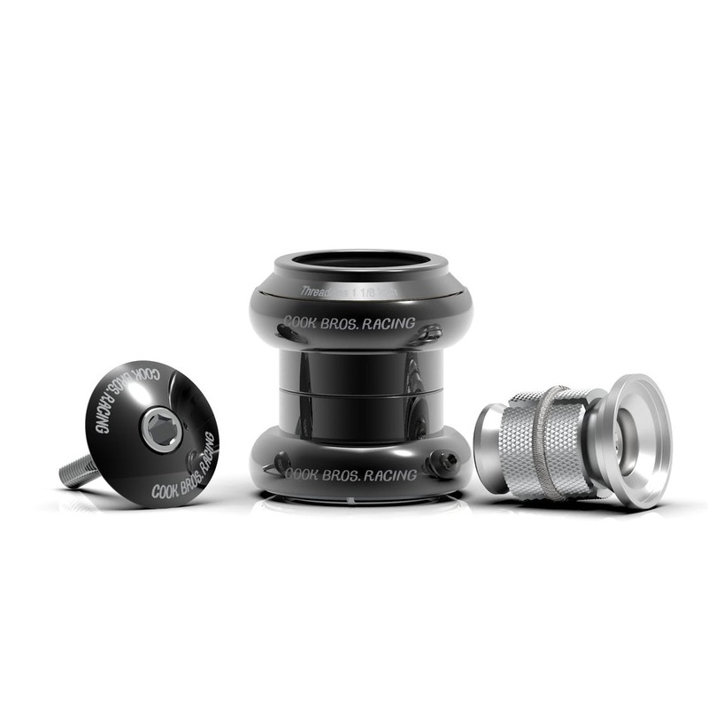 Cook Bros. Racing Stainless Steel Sealed Standard 1-1/8″ Threadless Headset – Black