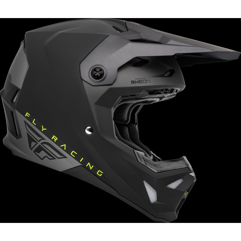 FLY RACING Formula Cp Slant Helmet Matte Black/Grey/Hi-Vis Xs