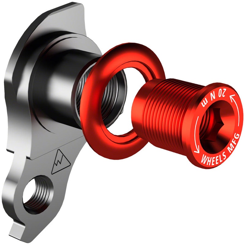 Wheels Manufacturing Universal Derailleur Hanger – 487-1, For Trek ABP MTB Frames designed to accept SRAM UDH, Black/Red