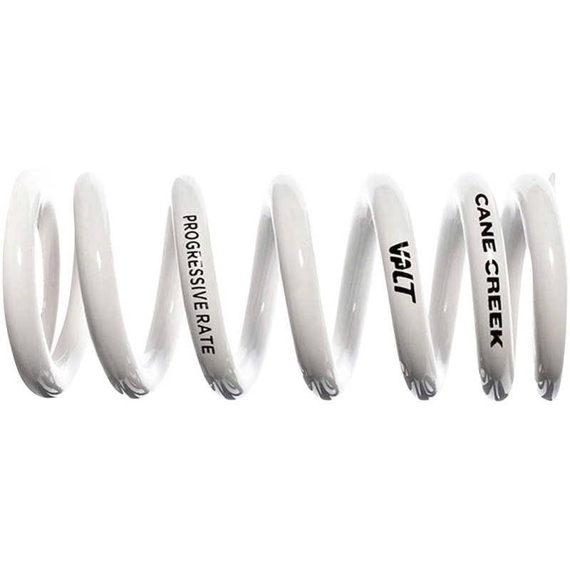 Cane Creek Progressive Rate VALT Lightweight Rear Shock Spring – 65mm x 400-488lbs, White