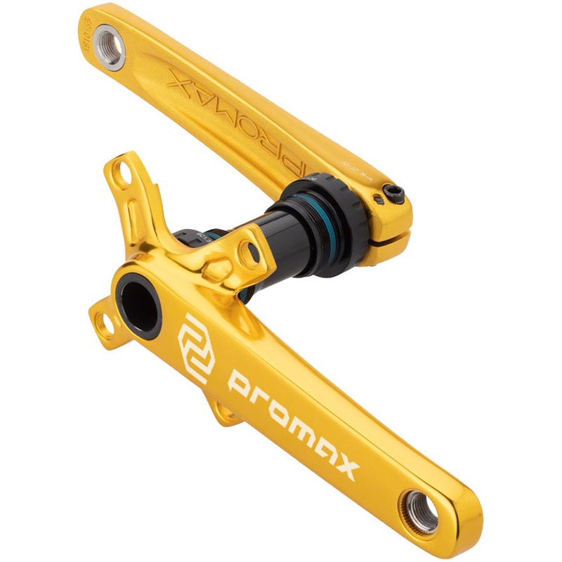 Promax CF-2 Crankset – 165mm, 24mm Spindle, 2-Piece, 68mm English BB Included, Gold
