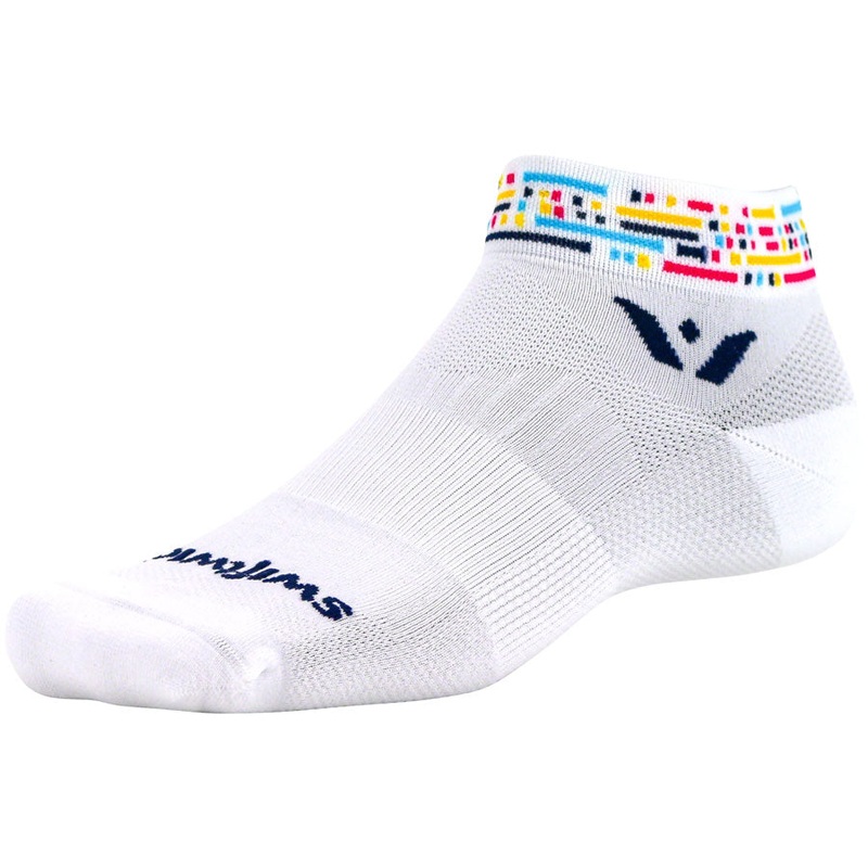 Swiftwick Vision One Morse Socks – 1″ White/Blue Large/X-Large