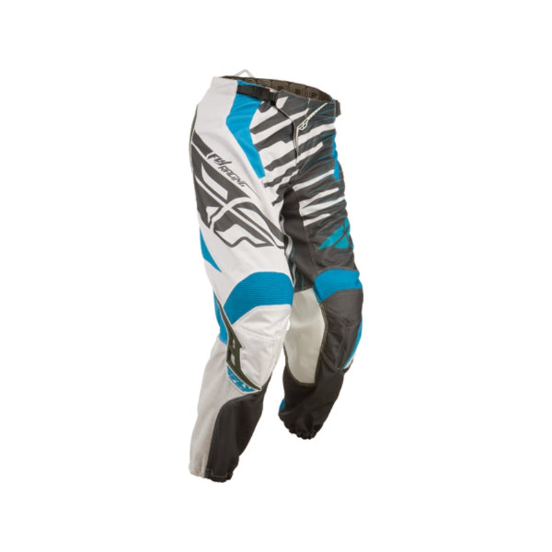 Fly Racing 2014 Kinetic Shock Mesh Race Pants-Blue/White Youth 26