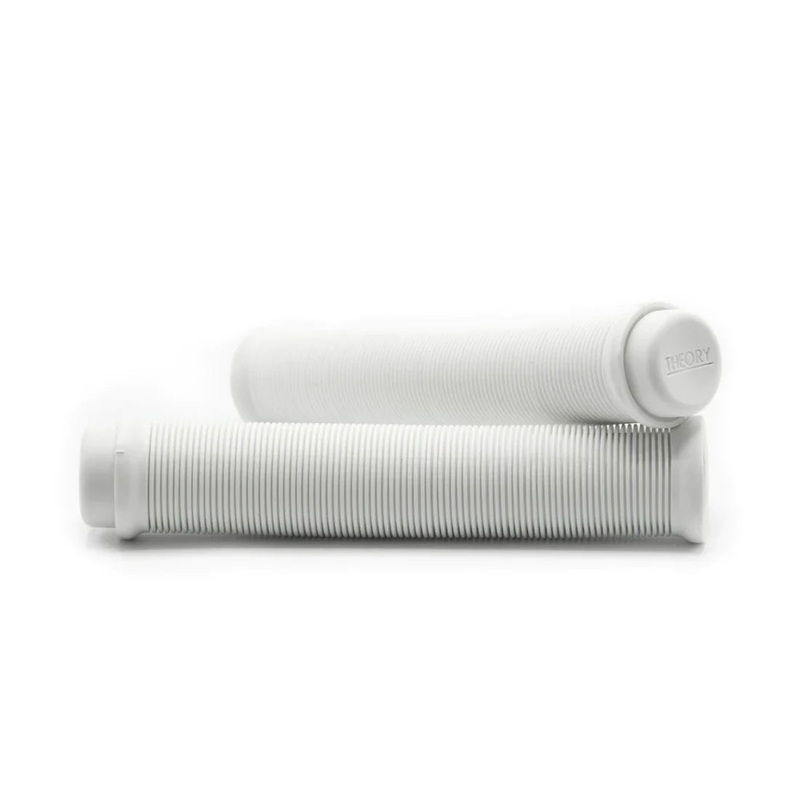 Theory Data Grips w/ Bar Ends – Flangeless – White