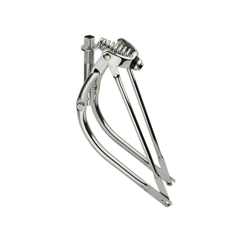 20″ Lowrider Spring Bent Chrome Fork 1 in -Live4Bikes