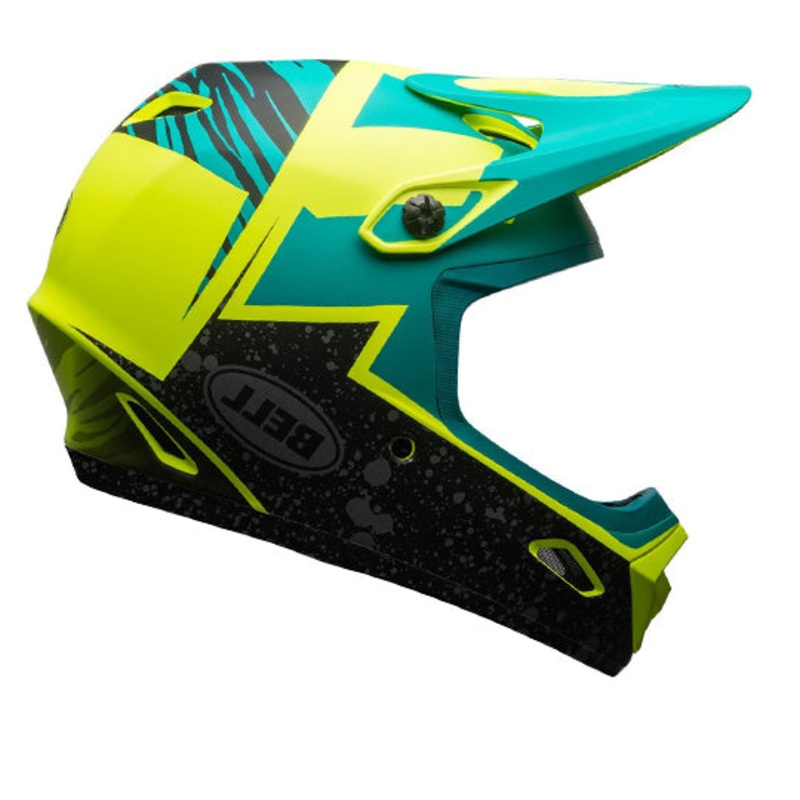 Bell Transfer-9 BMX Race Helmet-Matte Retina Sear/Emerald X-Small