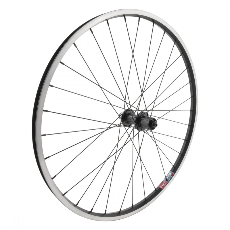 Black Rear Wheel 26″ Alloy, 32h Shimano Ty505, 7s Cassette, QR 135MM axle, MSW 559X19 (Will Not Accept 8-10S Cassettes)