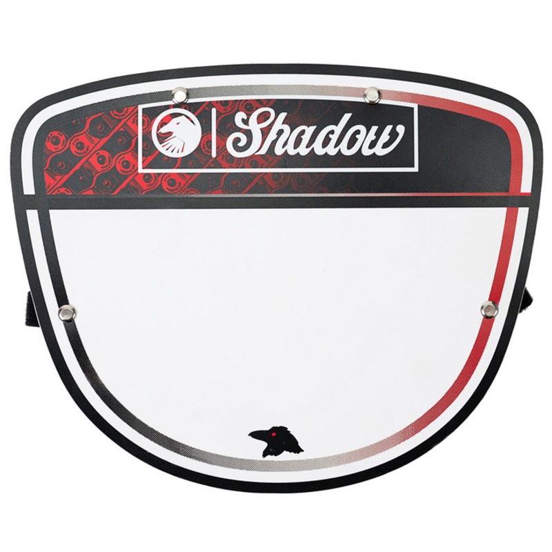 Shadow Interlock Number Plate Black/White/Red