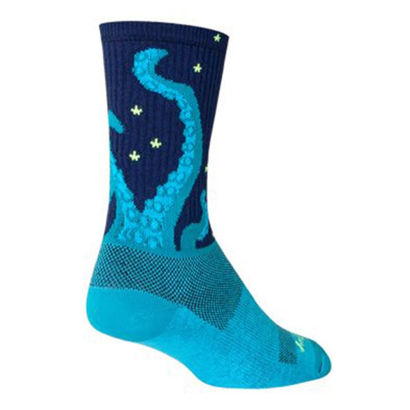 SockGuy Crew Kraken Socks – 6″ Blue Large/X-Large