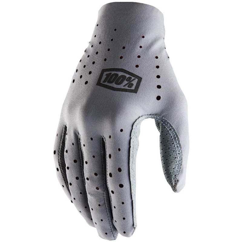 100% Sling Gloves – Gray, Full Finger, Medium