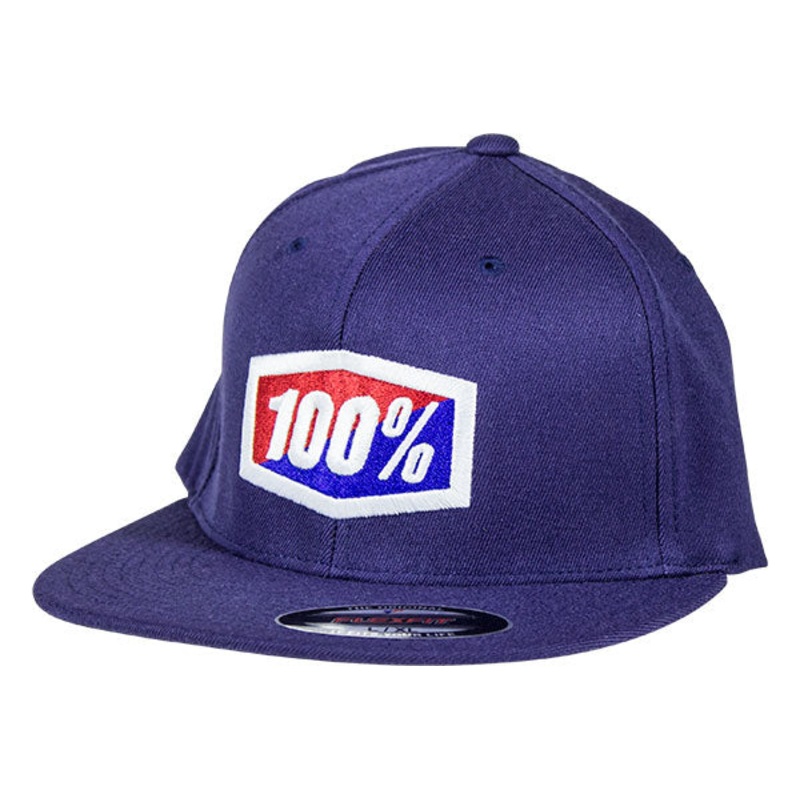 100% Icon Flexfit Hat-Navy Small/Medium
