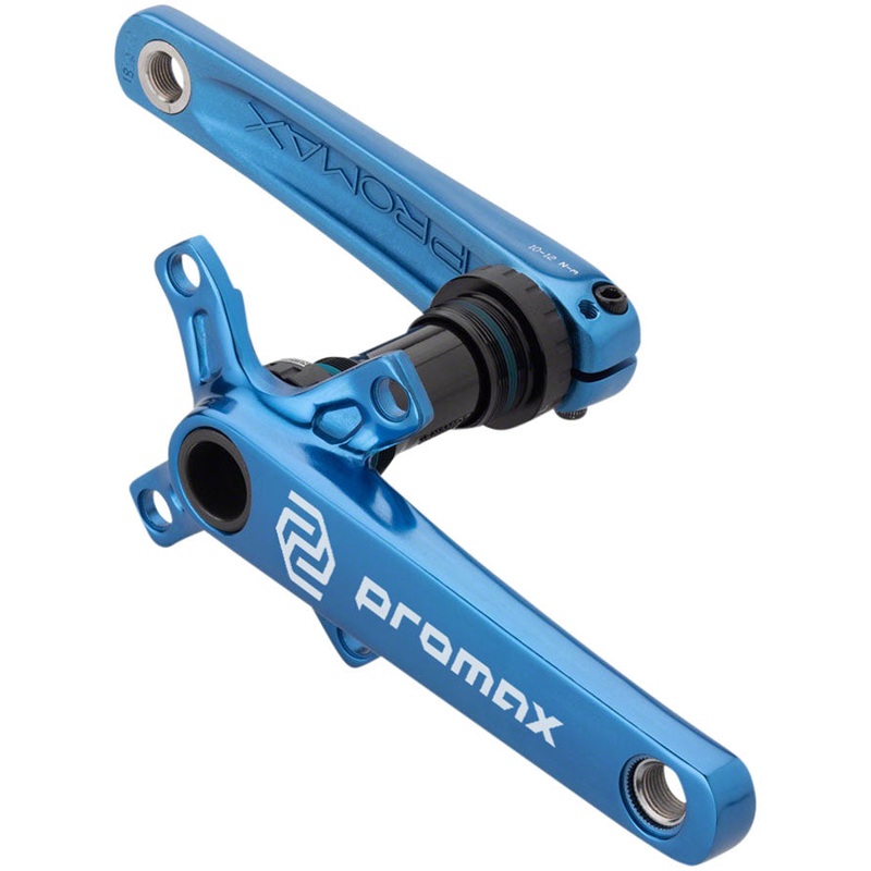 Promax CF-2 Crankset – 170mm, 24mm Spindle, 2-Piece, 68mm English BB Included, Blue