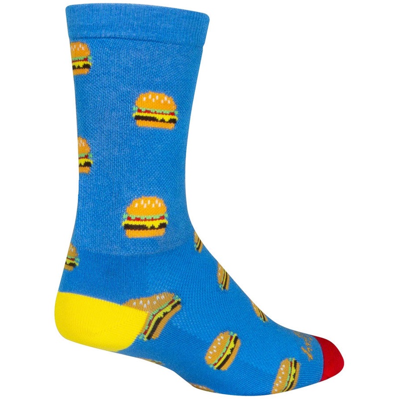 SockGuy Crew Burgers Socks – 6″ Small/Medium