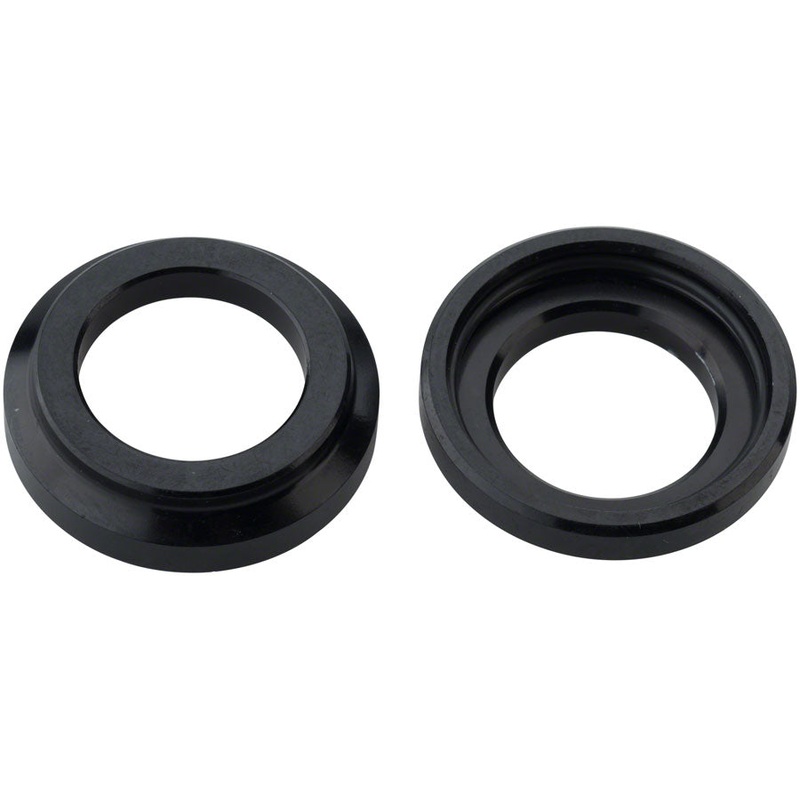 All-City Go-Devil Front Hub Conversion Caps: 15mm Thru Axle, Black