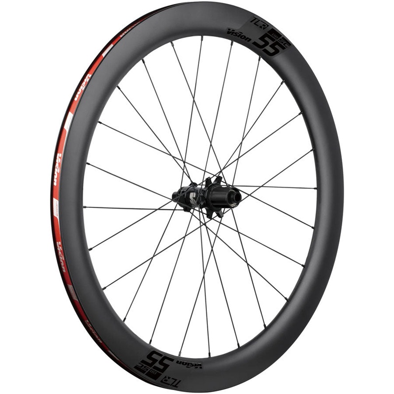 Vision SC55 TL Rear Wheel Tubeless 700c 24H Spoke Count Disc Brake Center Lock Rotor Mount  BLK