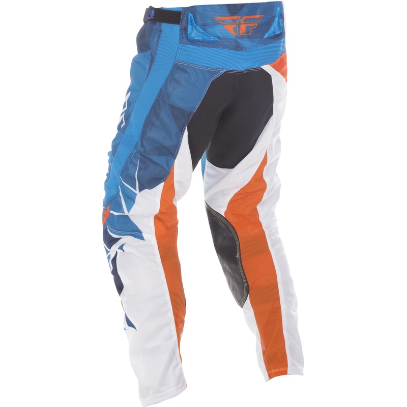 FLY RACING Kinetic Mesh Pants Blue/White/Orange Sz 28s